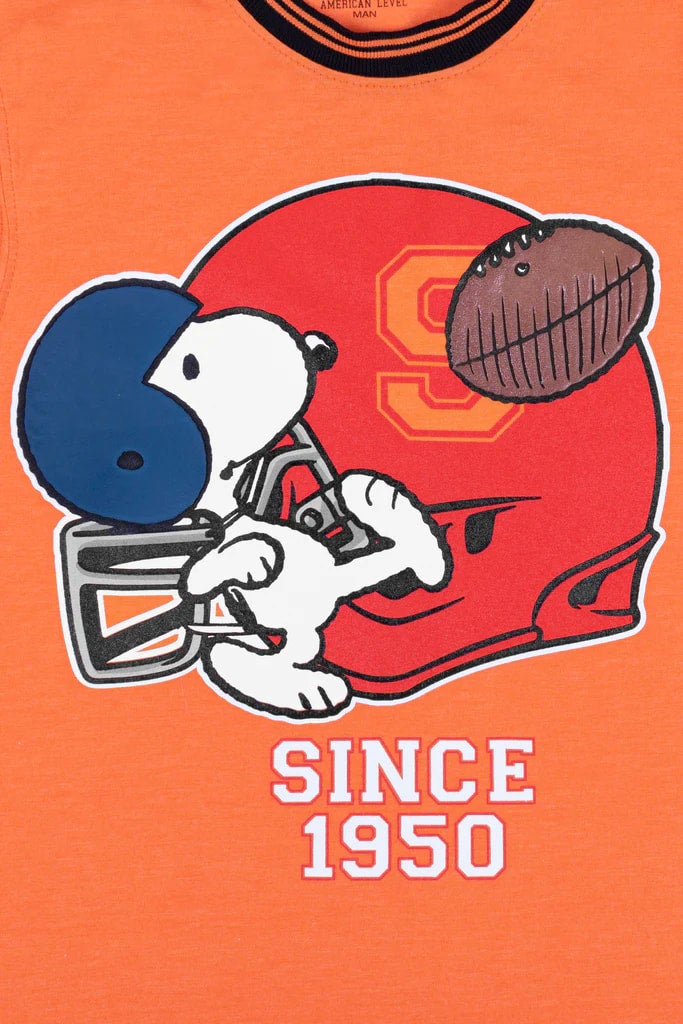 Playera Hombre Snoopy Futbol Americano Since 1950 Estilo naranja - Main Image